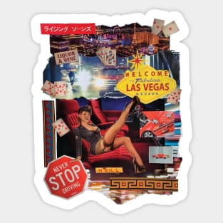 Heaven or Las Vegas Collage Artwork Sticker